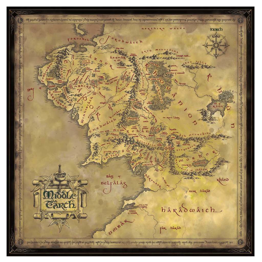 Puzzle Terra Di Mezzo Lord of the Ring Noble Collections 58x58cm 1000pz
